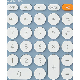 Калькулятор настольный Deli EM124 12 разрядный голубой 158x105x28 мм