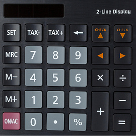 Калькулятор настольный Deli EM126 12 разрядный черный 182x129x44 двухстрочный