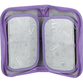 Пенал односекционный Комус Класс Uniland сиреневый