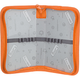 Пенал односекционный Комус Класс Динозаврики оранжевый