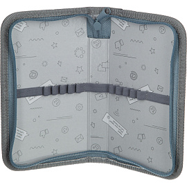 Пенал односекционный Комус Класс Idea серый