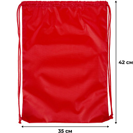 Мешок для сменной обуви Комус Класс (№1 School) 350x420 мм красный с 1 отделением нейлон фото Мешок для сменной обуви Комус Класс (№1 School) 350x420 мм красный с 1 отделением нейлон