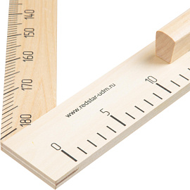 Транспортир Можга 180 градусов 40 см деревянный коричневый