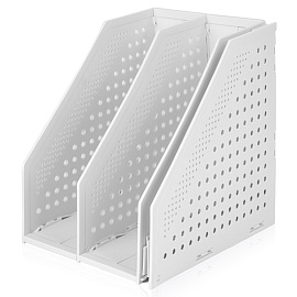 Лоток вертикальный для бумаг A5 Deli Grey пластиковый серый 3 отделения