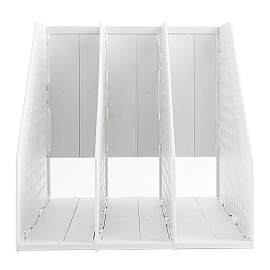 Лоток вертикальный для бумаг A5 Deli Grey пластиковый серый 3 отделения