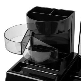 Подставка-органайзер для канцелярских принадлежностей Deli 7 отделений черная 26.2x13.3x7.4 см (E903)