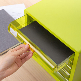 Бокс с выдвижными лотками Deli 5 лотков зеленый