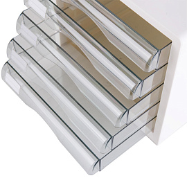 Бокс с выдвижными лотками Deli 5 лотков белый