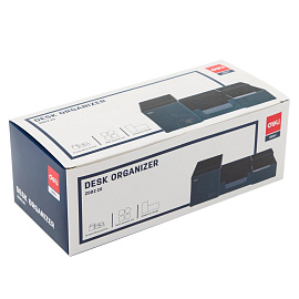 Подставка-органайзер для канцелярских принадлежностей Deli 6 отделений черная 25.4x11.2x9 см (EZ00220)