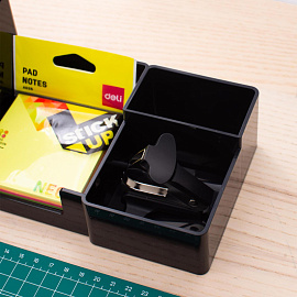 Подставка-органайзер для канцелярских принадлежностей Deli 6 отделений черная 25.4x11.2x9 см (EZ00220)