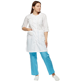 Халат медицинский женский М20 ХЛ белый (размер 48-50, рост 158-164)