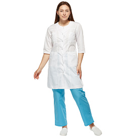 Халат медицинский женский М20 ХЛ белый (размер 48-50, рост 158-164)