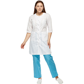 Халат медицинский женский М20 ХЛ белый (размер 48-50, рост 158-164)