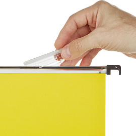 Ярлычки для подвесной регистратуры Комус пластиковые (25 штук в упаковке)