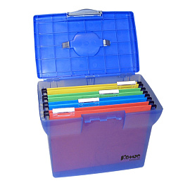 Бокс для подвесных папок А4 до 100 листов синий