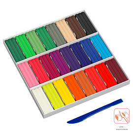 Пластилин восковой ГАММА "Пчелка", 24 цвета, 360 г, со стеком, картонная упаковка, 190820201