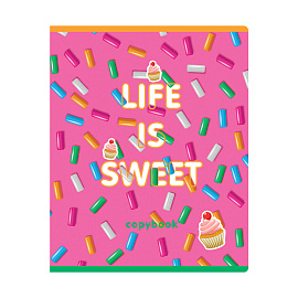 Тетрадь 48л., А5, клетка BG "Сладкая жизнь", эконом