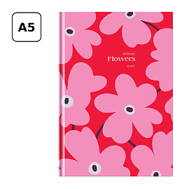 Ежедневник недатированный А5, 160л., 7БЦ, BG "Flowers", глянцевая ламинация