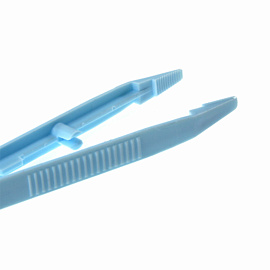 Пинцет одноразовый полимерный стерильный 200 мм, КОМПЛЕКТ 50 шт., КПИ