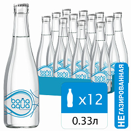 Вода питьевая Bon Aqua негазированная 0.33 л (12 штук в упаковке)