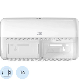Диспенсер для туалетной бумаги в рулонах Торк (Tork) Elevation Т4 557000 пластиковый белый