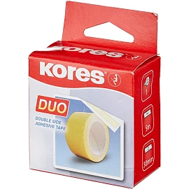 Клейкая лента канцелярская Kores прозрачная двусторонняя 30 мм x 5 м фото Клейкая лента канцелярская Kores прозрачная двусторонняя 30 мм x 5 м