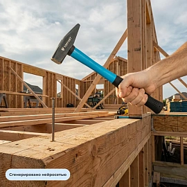 Молоток слесарный TOPFORT с фибергласовой рукояткой 500 г