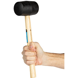 Киянка резиновая TOPFORT c деревянной рукояткой 500 г