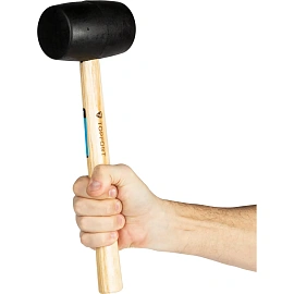 Киянка резиновая TOPFORT c деревянной рукояткой 680 г