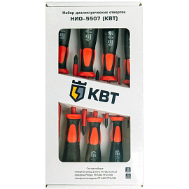 Набор отвёрток КВТ НИО-5507 (7 штук, 61940)