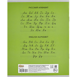 Тетрадь школьная зеленая Комус Класс (№1 School) Интенсив А5 12 листов в косую линейку (10 штук в упаковке)