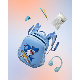 Ранец Комус Класс (№1 School) 3D Funny shark голубой с двумя отделениями фото Ранец Комус Класс (№1 School) 3D Funny shark голубой с двумя отделениями
