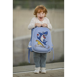 Ранец Комус Класс (№1 School) 3D Funny shark голубой с двумя отделениями фото Ранец Комус Класс (№1 School) 3D Funny shark голубой с двумя отделениями