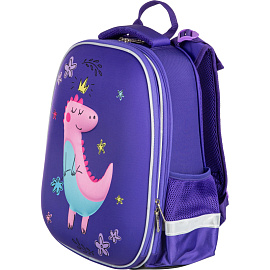 Ранец Комус Класс (№1 School) 3D Dino princess фиолетовый с двумя отделениями фото Ранец Комус Класс (№1 School) 3D Dino princess фиолетовый с двумя отделениями