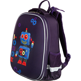 Ранец Комус Класс (№1 School) 3D Robot фиолетовый с двумя отделениями фото Ранец Комус Класс (№1 School) 3D Robot фиолетовый с двумя отделениями