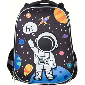 Ранец Комус Класс (№1 School) 3D Space черный с двумя отделениями