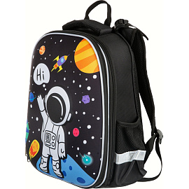 Ранец Комус Класс (№1 School) 3D Space черный с двумя отделениями фото Ранец Комус Класс (№1 School) 3D Space черный с двумя отделениями