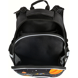 Ранец Комус Класс (№1 School) 3D Space черный с двумя отделениями фото Ранец Комус Класс (№1 School) 3D Space черный с двумя отделениями