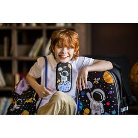 Ранец Комус Класс (№1 School) 3D Space черный с двумя отделениями фото Ранец Комус Класс (№1 School) 3D Space черный с двумя отделениями