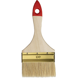 Кисть малярная плоская Зубр Универсал-Оптима из натуральной щетины 100 мм (01099-100-z01)