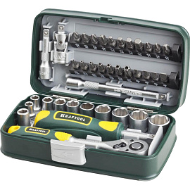 Набор головок и бит Kraftool 5.5-14 мм 1/4" 38 предметов (27970-H38)