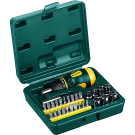 Отвёртка реверсивная Kraftool с насадками (29 предметов, 25556-H29)