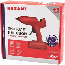 Клеевой пистолет аккумуляторный Rexant Эксперт (12-1553)