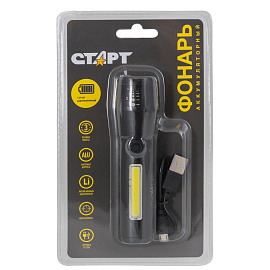 Фонарь ручной светодиодный Старт LHE 517-C1 аккумуляторный (18092) фото Фонарь ручной светодиодный Старт LHE 517-C1 аккумуляторный (18092)