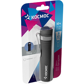 Фонарь ручной светодиодный Космос KOC120B на батарейках фото Фонарь ручной светодиодный Космос KOC120B на батарейках