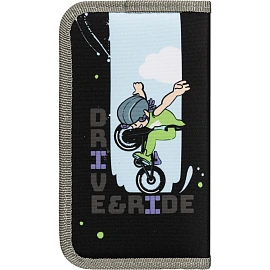 Пенал односекционный Комус Класс Velo черный