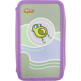 Пенал двухсекционный Комус Класс (№1 School) Avocado cruise розовый