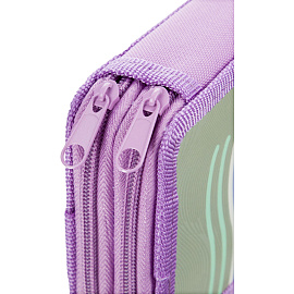 Пенал двухсекционный Комус Класс (№1 School) Avocado cruise розовый