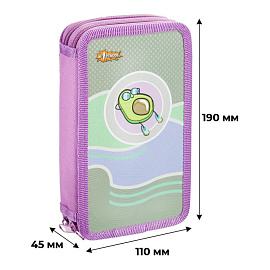 Пенал двухсекционный Комус Класс (№1 School) Avocado cruise розовый
