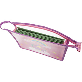 Папка для тетрадей Комус Класс Волшебный Единорог А5 полипропилен с 1 отделением на молнии